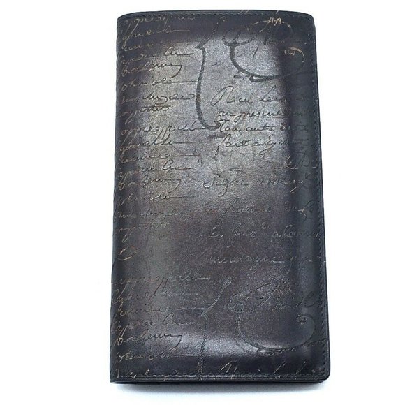 BERLUTI Other - BERLUTI Calligraphy Ebene Leather Bi-fold Wallet